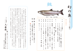 幻の魚/イトウづくし懐石