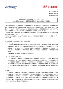 ecbeing のEC サイト構築パッケージソフトと 日本郵便のコンビニ・郵便局