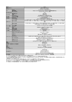 主な仕様1