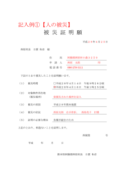 記入例 - 西原村