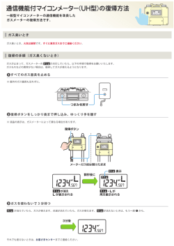 通信機能付マイコンメーター（UH型）の復帰方法