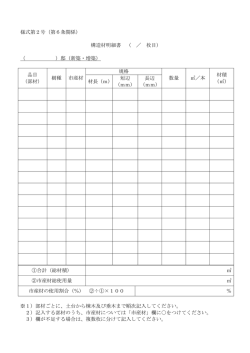 構造材明細書