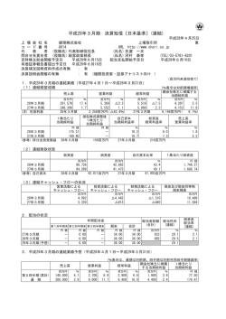 平成28年3月期 決算短信〔日本基準〕(連結)