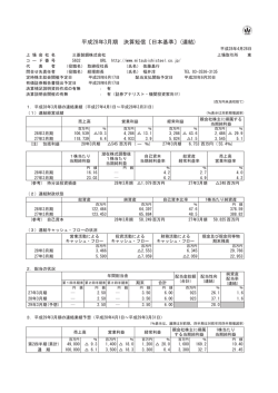 平成28年3月期 決算短信〔日本基準〕(連結)