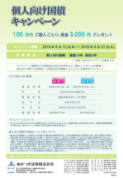 個人向け国債 キャンペーン