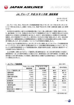 JGN16027_JALグループ 平成28年3月期 連結業績
