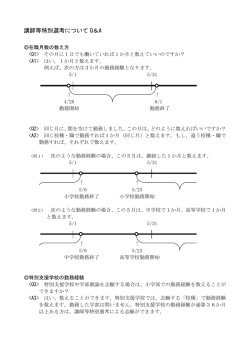 講師等特別選考について Q＆A