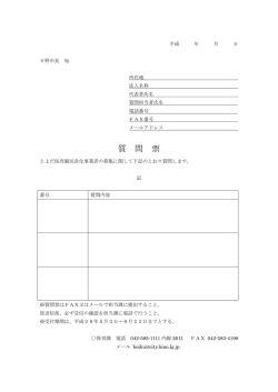 質問票 [75KB pdfファイル]