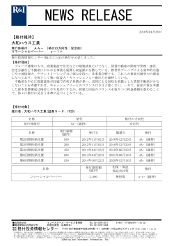 大和ハウス工業の発行体格付AA-[安定的]、CPa