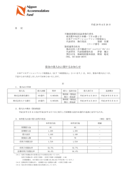 資金の借入れに関するお知らせ - 日本アコモデーションファンド投資法人