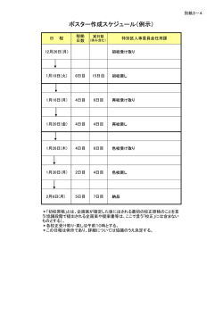 ポスター作成スケジュール（例示）