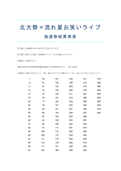 北大祭&times;流れ星お笑いライブ