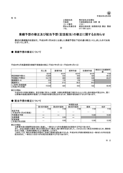 （記念配当）の修正に関するお知らせ