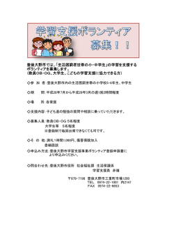 ボランティア募集要項[PDF：309KB]