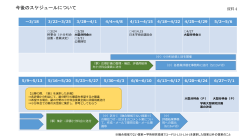 今後のスケジュールについて