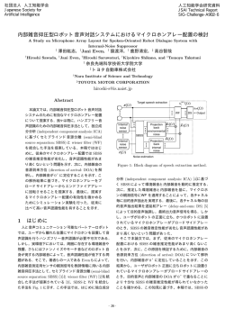 内部雑音抑圧型ロボット音声対話システムにおけるマイクロホンアレー
