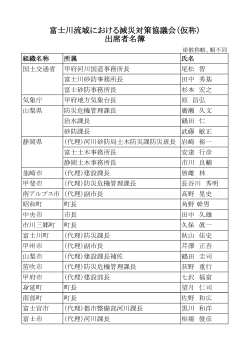 名簿[PDF：87KB] - 国土交通省 関東地方整備局