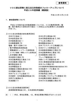 1「VOC排出削減に係る自主的取組のフォローアップ