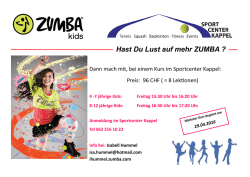 Hast Du Lust auf mehr ZUMBA