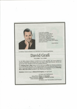 wir bedauern zutiefst den Verlust unseres Pressereferenten David