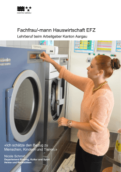 Fachmann/frau Hauswirtschaft EFZ
