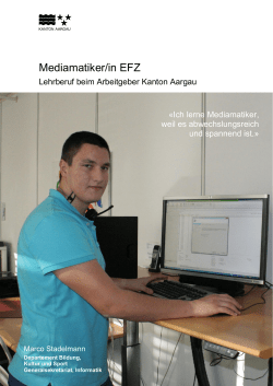Mediamatiker/in EFZ - beim Kanton Aargau