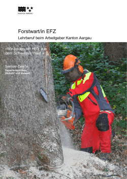 Forstwart/in EFZ - beim Kanton Aargau