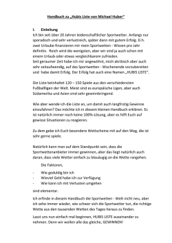 Handbuch Hubis Liste