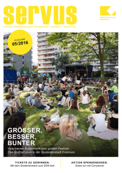 gr&ouml;sser, besser, bunter - Studentenwerk M&uuml;nchen