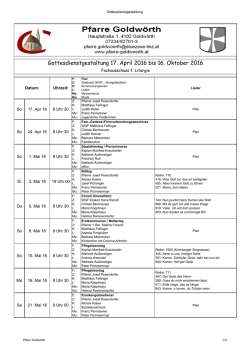 Gottesdienstgestaltung