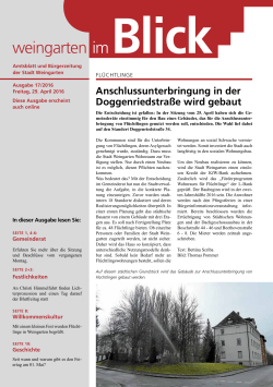 Ausgabe 17/2016 - Weingarten im Blick