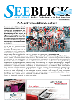 Aktuelle SEEBLICK-Ausgabe