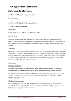 Trainingsplan - DjK Diözesanverband Augsburg