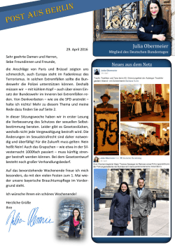 Julia Obermeier vor Ort