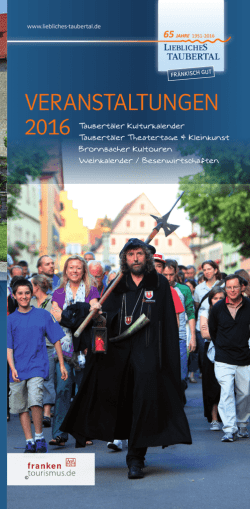 veranstaltungen - Liebliches Taubertal