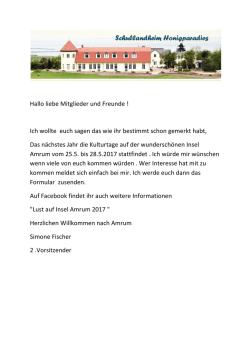 Herzlichen Willkommen nach Amerum