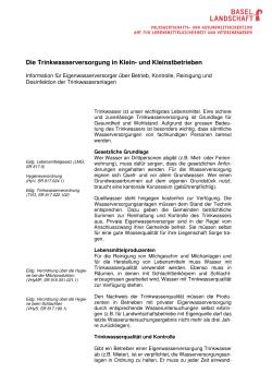 Merkblatt für Eigenversorger - Kanton Basel