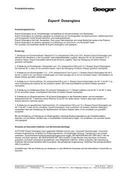 Produktinformation - Seeger Wasch
