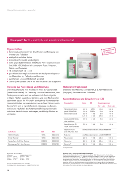 Hexaquart® forte – aldehyd- und aminfreies Konzentrat