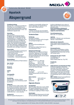 Technisches Merkblatt
