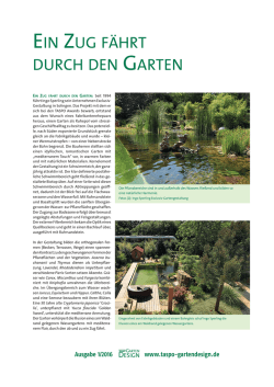 ein zug f&auml;hrt durch den garten - Solingen Garten Ingo Sperling