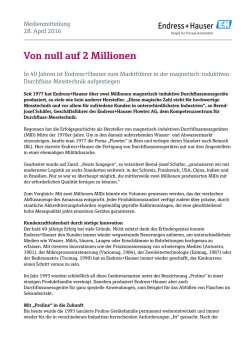 Von Null auf 2 Millionen