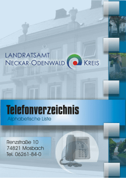 Telefonliste alphabetisch - Neckar-Odenwald