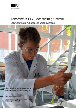Laborant/-in EFZ Fachrichtung Chemie