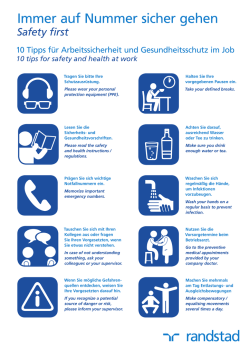 Download: Arbeitssicherheit und Gesundheitsschutz