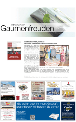 Ostschweizer Gaumenfreuden 19.02.2016