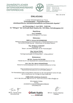Informationsabend "Praxis&uuml;bergabe