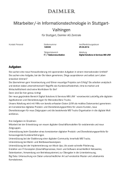 Mitarbeiter/-in Informationstechnologie in Stuttgart