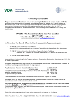 Interessenbekundungsverfahren VDA fact finding mission Iran