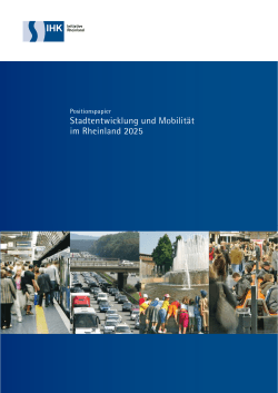 Positionspapier Stadtentwicklung und Mobilität im Rheinland 2025